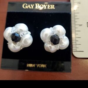 Black & White Bead Earrings